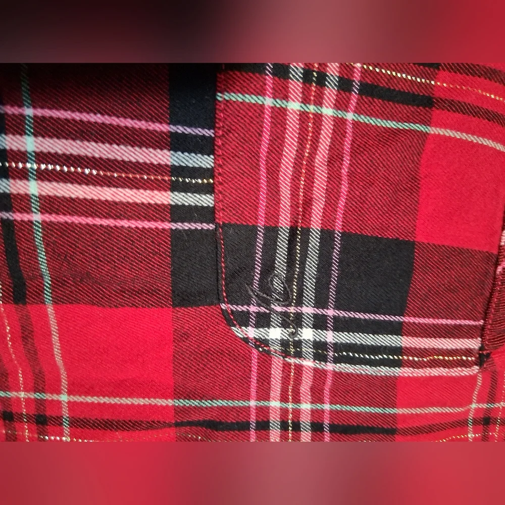 VICTORIA'S SECRET Red & Black Plaid Women Pajama Sleep Set – Size XS